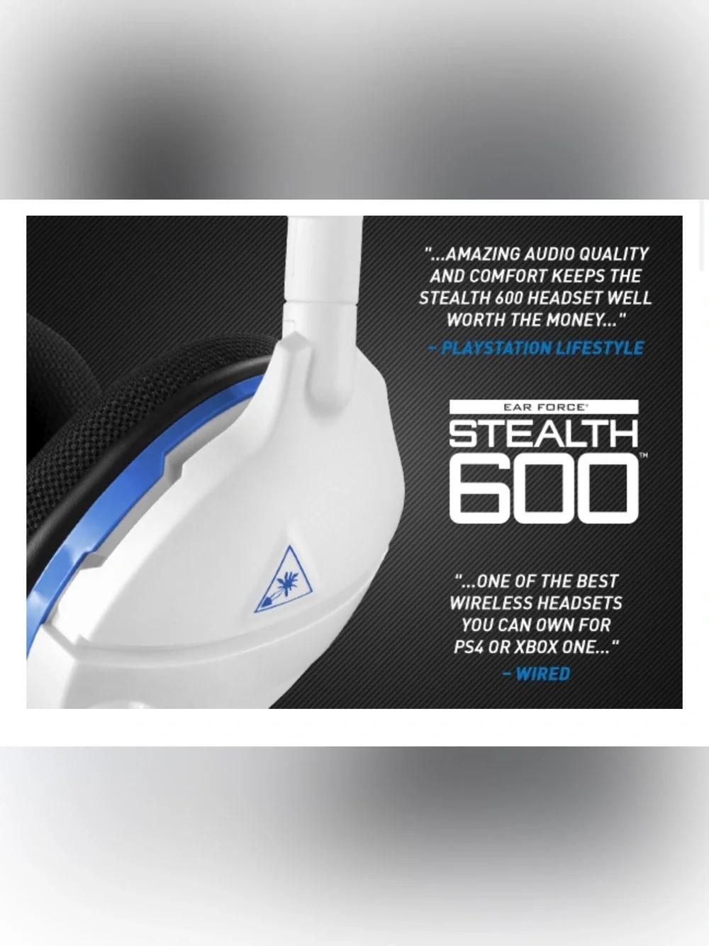 Turtle Beach Stealth 600 Wireless Gaming Headset White for PS5 & PS4 - Like New!